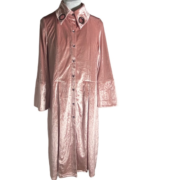 kookastyle Long Velvet-een Duster Long Jacket Size S - Picture 1 of 11